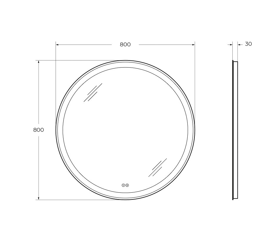 Зеркало с функцией памяти CEZARES CZR-SPC-MC-800-RGB-TCH