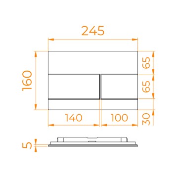 Кнопка слива RGW SWH-10Gb