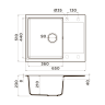 Кухонная мойка Omoikiri Daisen 65T-GR Tetogranit/leningrad grey