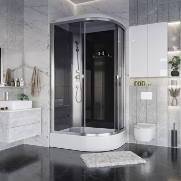 Душевая кабина Niagara Eco E120/80/26L/TN (120х80х215) средний поддон(26см),стекло тонированное,4 места