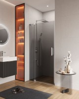 Душевая дверь в нишу CEZARES SLIDER-B-1-80/90-GRIGIO-Cr