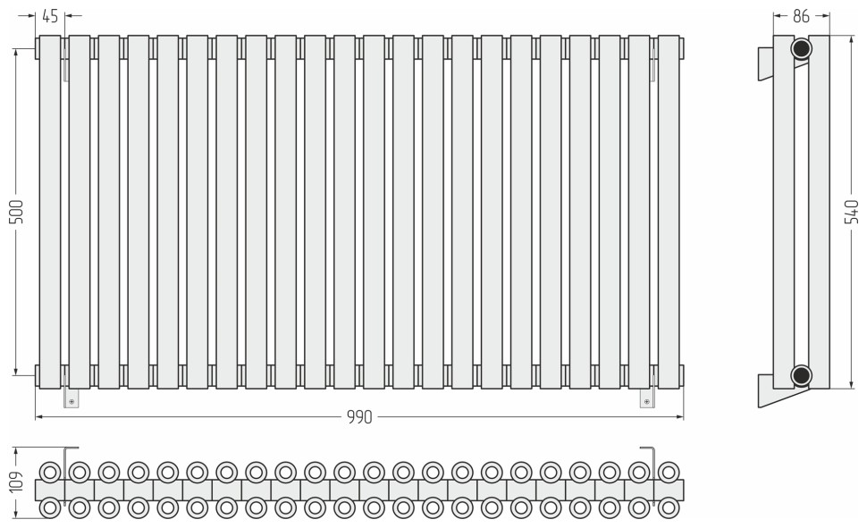 Эстет-00 500х990 22 секции