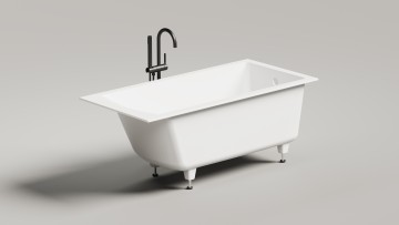 Ванна встраиваемая CASCATA 150x70 покраска по RAL полностью S-Sense Глянцевый