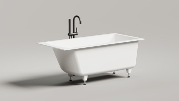 Ванна встраиваемая CASCATA 150x70 покраска по RAL полностью S-Sense Глянцевый