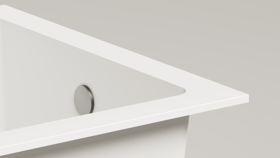 Ванна встраиваемая CASCATA 150x70  покраска по RAL полностью S-Sense Глянцевый