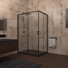 Душевой угол Veconi Rovigo RV-14, 1100x900x1950, черный, стекло прозрачное