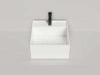 Раковина накладная ARMONIA SQUARE TOP 02  без отверстия под смеситель 450х450х250 S-Sense Глянцевое