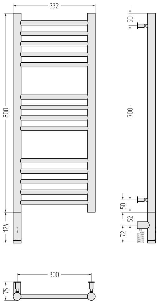 Богема 3.0 прямая 800х300 МЭМ левый