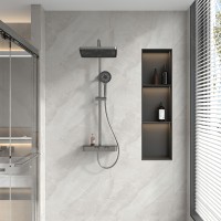 Душевая стойка FOSSA, графит брашинг