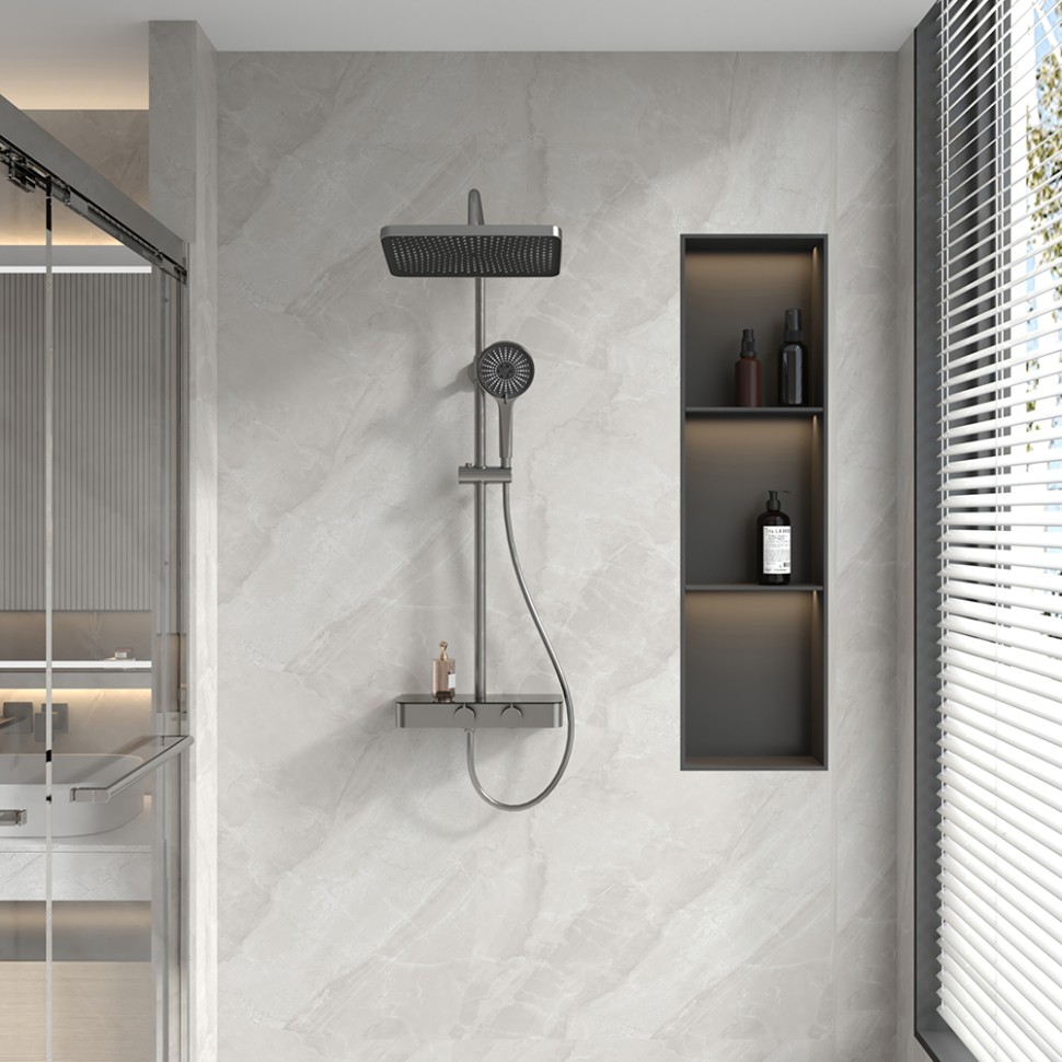 Душевая стойка FOSSA, графит брашинг