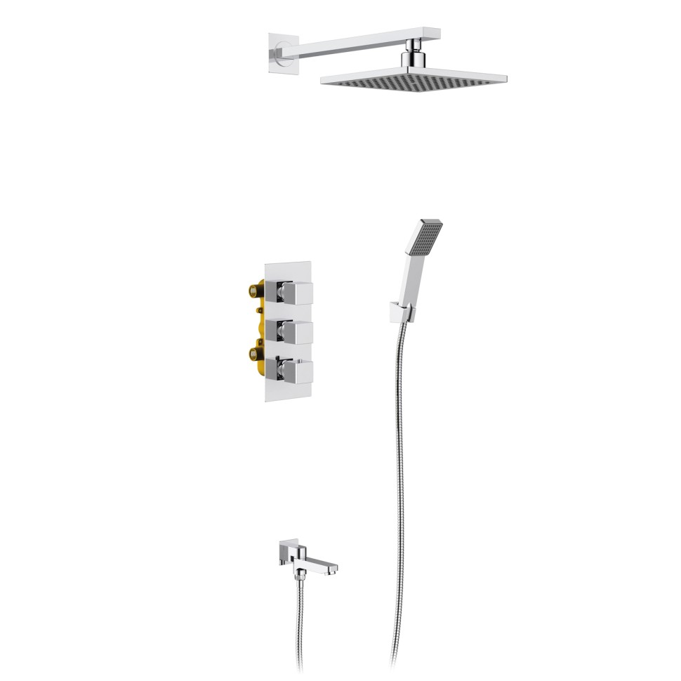 Душевая система встроенная с термостатом Timo Tetra-thermo SX-0199/00SM хром