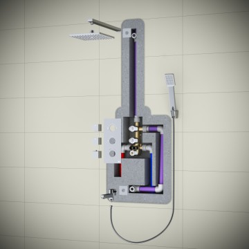 Душевая система встроенная с термостатом Timo Tetra-thermo SX-0199/00SM хром