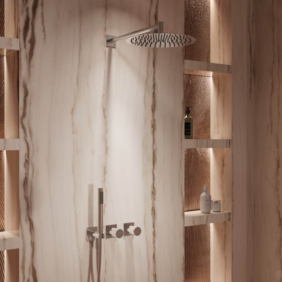 Душевой комплект Альто (Alto) VSFW-6AL1CH встраиваемый, 2 режима, 30см S304 верх душ, хром