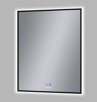 Зеркало PRAGMA-норма BLACK (700*800*45) LED с сенсорным выключателем и подогревом
