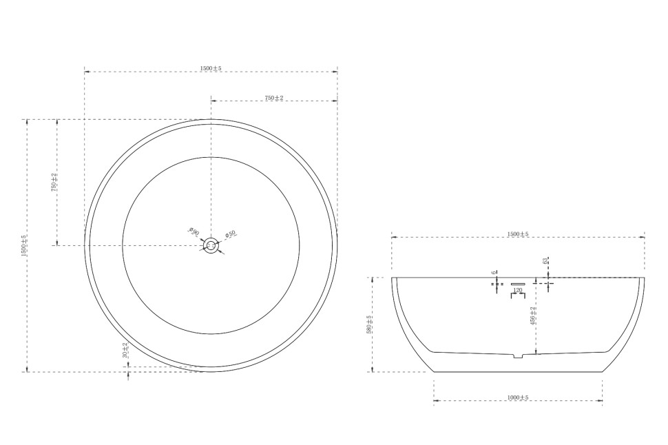 Акриловая ванна ABBER AB9279MB черная матовая