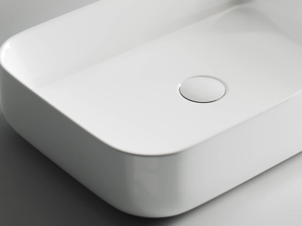 Умывальник чаша накладная прямоугольная Element 600x420x140мм