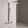 Душевая стойка SANCOS Vos с термостатическим смесителем, изливом, полкой, шлангом 1,5 м, верхним и ручным душем, цвет хром, арт. SC6100CH