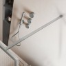 Душевая перегородка Волк-Ин (Walk-In) VSW-1HP800FLBN, 800*2000, брашированный никель, стекло рифленое