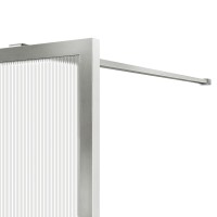 Душевая перегородка Волк-Ин (Walk-In) VSW-1HP800FLBN, 800*2000, брашированный никель, стекло рифленое