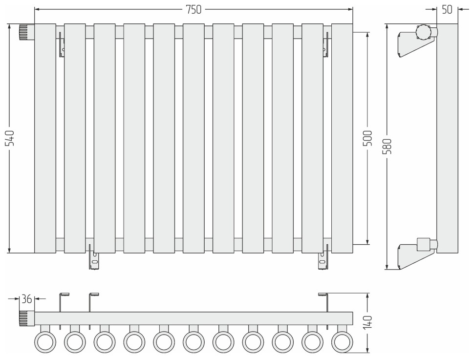 Кумир-0 EU50 левый 500х750 11 секций