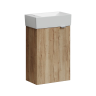 Тумба подвесная SANCOS Mini 355х205х500, с распашной дверцей, внутри 1 полка, дуб галифакс натуральный , арт.MN35EGL