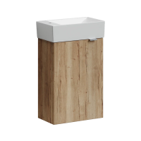 Тумба подвесная SANCOS Mini 355х205х500, с распашной дверцей, внутри 1 полка, дуб галифакс натуральный , арт.MN35EGL