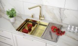 Дозатор для жидкого мыла STORK, D006-LG, светлое золото, Paulmark