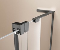 Душевая дверь Волк-Ин (Walk-In) VDS-4WSL120CLGM-R, 1200, вороненая сталь, стекло прозрачное, правая