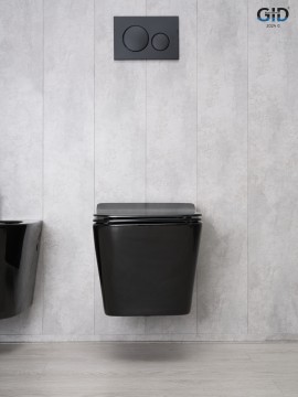 Унитаз подвесной Gid Tr2144BL 62224Y черная глянцевая 52x36x33.5