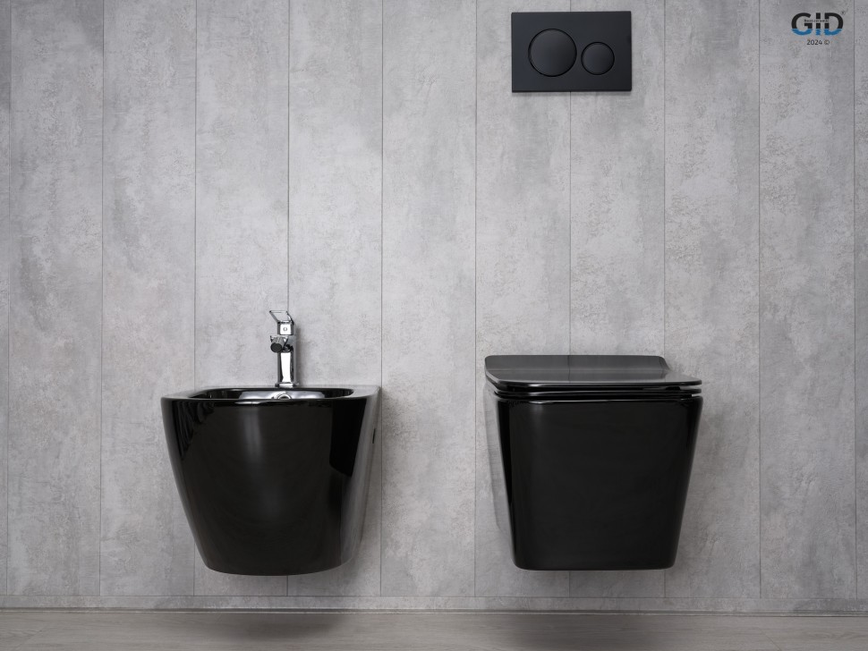 Унитаз подвесной Gid Tr2144BL 62224Y черная глянцевая 52x36x33.5
