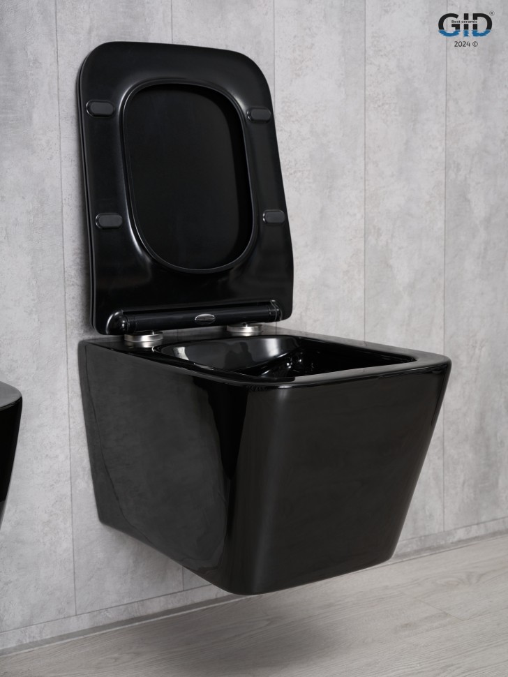 Унитаз подвесной Gid Tr2144BL 62224Y черная глянцевая 52x36x33.5