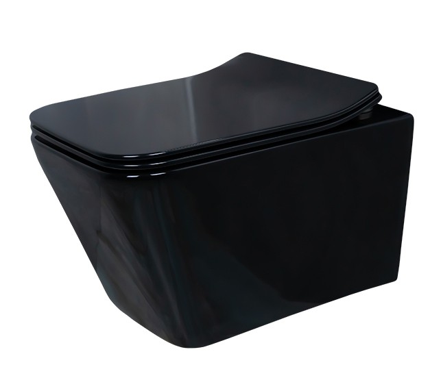 Унитаз подвесной Gid Tr2144BL 62224Y черная глянцевая 52x36x33.5