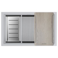 Мойка LUMI-MULTI SINK 74 UNI, IT-GRANIT, LU-MULTI 74-WH, белый, 740х450, Paulmark
