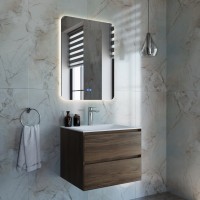 База под раковину Vincea  Luka 600 подвесная, 2 выкатных ящика soft-close, С.Oak