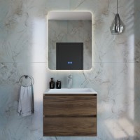 База под раковину Vincea  Luka 600 подвесная, 2 выкатных ящика soft-close, С.Oak