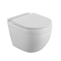 Унитаз подвесной безободковый с сиденьем и смывом TORNADO BelBagno SENSO-TOR BB017CH-TOR/SC