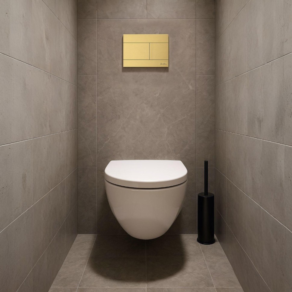 Кнопка смыва IBERICA BLANCA INOX-R нержавеющая сталь, золото матовое (IB.B015.03)