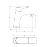 Смеситель для раковины без донного клапана BelBagno MARINO-LVM-CRM-W0