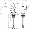 Смеситель Hansgrohe Tecturis S для раковины, 1 отверстие, с донным клапаном, цвет: хром 73320000
