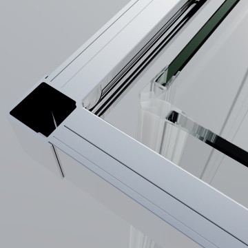 Душевой уголок Софт 2 (Soft 2) VSS-3SO2800CL, 800*800, хром, стекло прозрачное