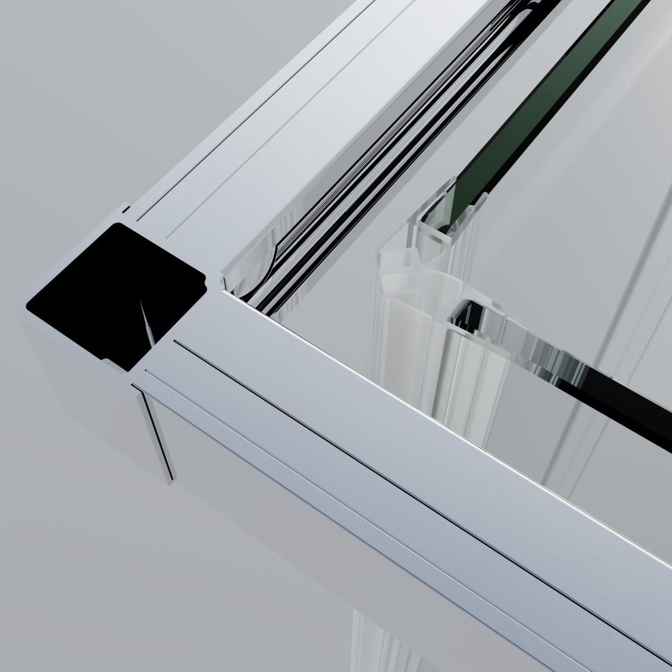 Душевой уголок Soft 2 VSS-3SO2800CL, 800*800, хром, стекло прозрачное