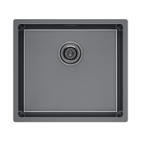 Мойка LASSAN 49 UNI, нерж. сталь, LA49-GM, вороненая сталь, 490х440мм, Paulmark
