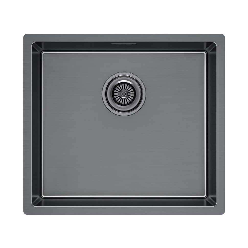 Мойка LASSAN 49 UNI, нерж. сталь, LA49-GM, вороненая сталь, 490х440мм, Paulmark