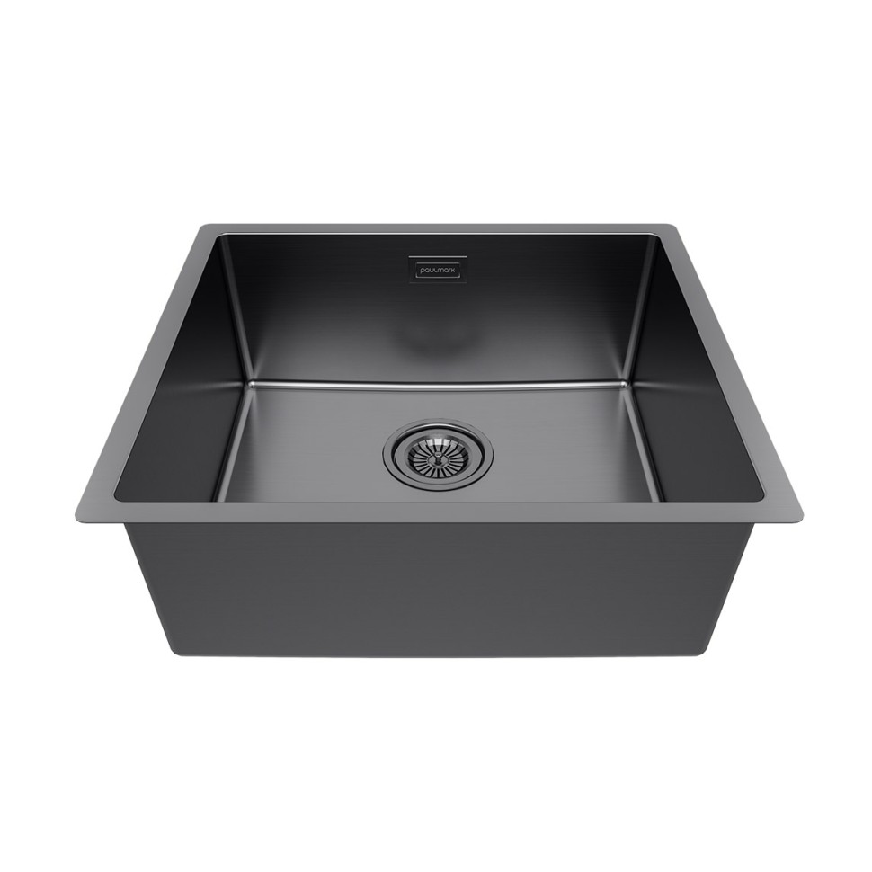 Мойка LASSAN 49 UNI, нерж. сталь, LA49-GM, вороненая сталь, 490х440мм, Paulmark