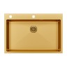 Мойка нерж. сталь KRONER-EDGE 75, PM777551-BG, брашированное золото, 750х510мм, Paulmark