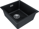 Мойка LUMI 41UNI, IT-GRANIT, LU41-BLM, черный металлик, 410х460, Paulmark