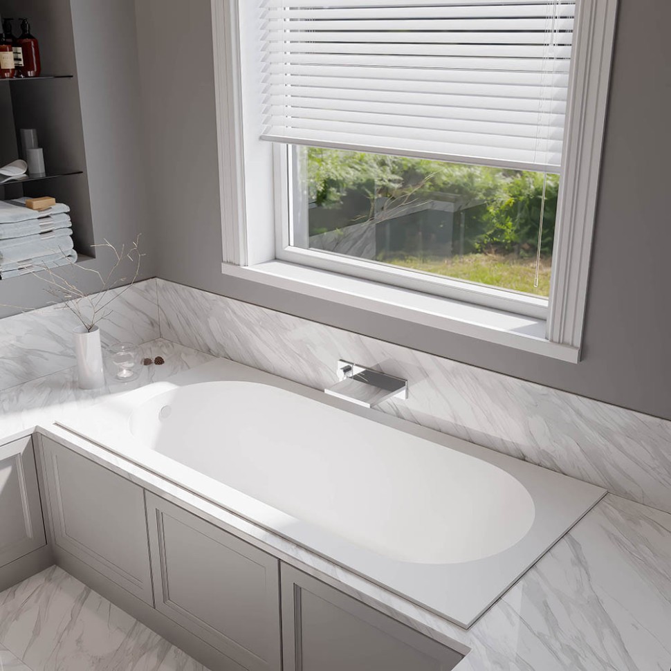 Ванна из искусственного камня STAMPO slim, 1700х700, белый, глянцевый