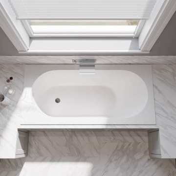 Ванна из искусственного камня STAMPO slim, 1700х700, белый, глянцевый
