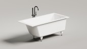 Ванна встраиваемая CASCATA 150x70  покраска по RAL полностью S-Sense Матовый
