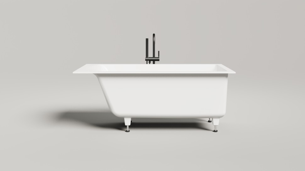 Ванна встраиваемая CASCATA 150x70  покраска по RAL полностью S-Sense Матовый